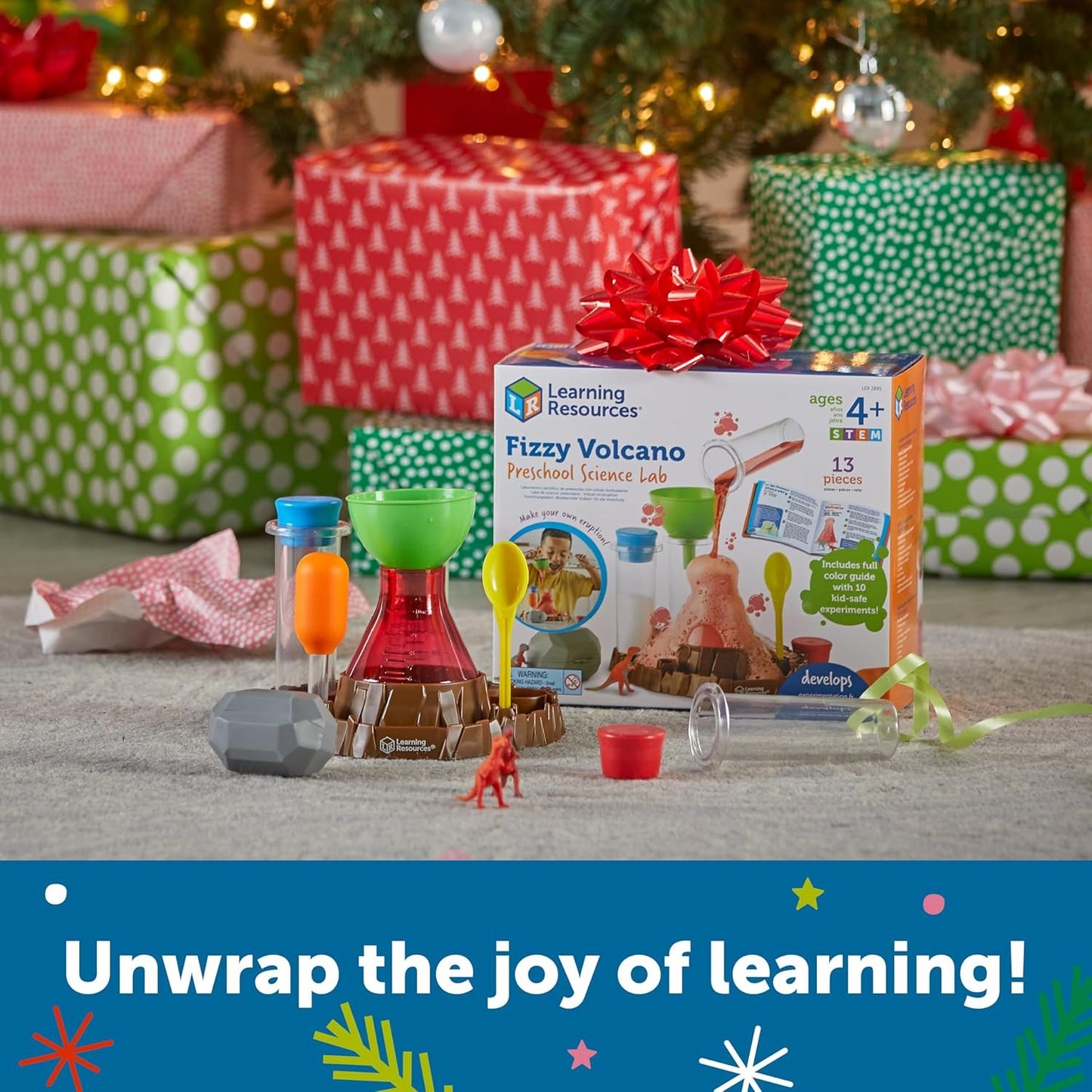 Learning Resources Fizzy Volcano, 13 Pieces, Ages 4+, Preschool Science Lab, Science Kits for Kids, Science Experiments for Kids,STEM Toys for Kids