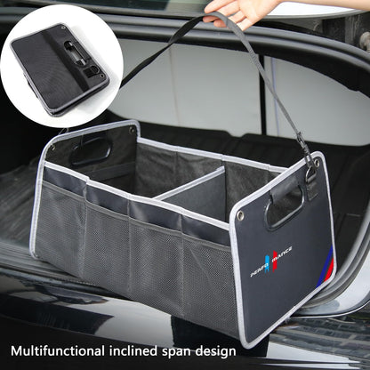 TOPABYTE Car Trunk Organizer, Rear Trunk Organizer Storage Collapsible Container, Tool Grocery bag organizer, Trunk Storage Organizer For X1 X3 X5 X6 X7 E30 3-Series 5-Seriers