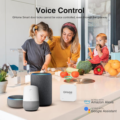 GHome Smart G2 Gateway, Smart Lock Deadbolt WiFi Gateway, Remote Control, G2 Gateway for TT/DD Lock App, 2.4Ghz WiFi, Easy to Set