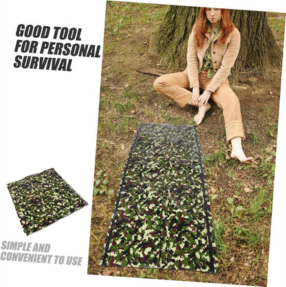 TOYANDONA 1 Set Thermal Insulation Emergency Survival Sleeping Tent Lightweight Portable Bivy Sack for Camping Hiking and Critical Situations Robust Warm Keeping Blanket Camouflage