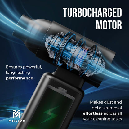 XP500 Electric Compressed Air Duster - Powerful 3-Speed Blower up to 130000 RPM for Gamers, Campers, Artists, Auto Detailers - Rechargeable, Handheld Multi-Use for Cleaning, Inflating, & Drying