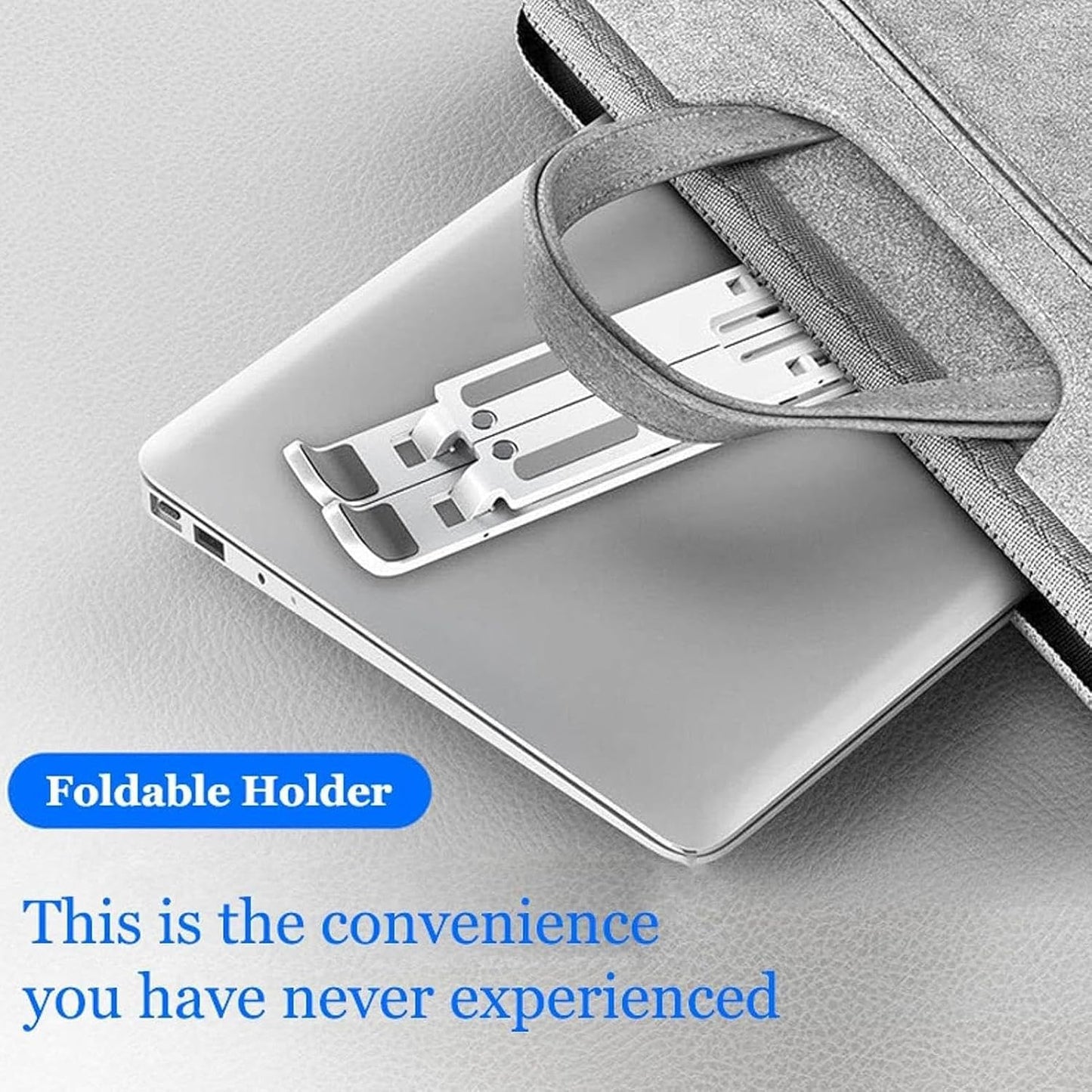 Foldable Laptop Stand,Ergonomic Pad Stand | Height Adjustable Alloy Cooling Laptop Riser for Notebook, Laptop, Computer, PC