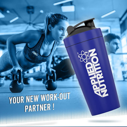 Applied Nutrition Bundle Metal Protein Shaker + 5 Samples Bundle - Sports Supplements Stainless Steel Shaker, Metal Shaker Bottle, Durable and Lightweight (750ml)