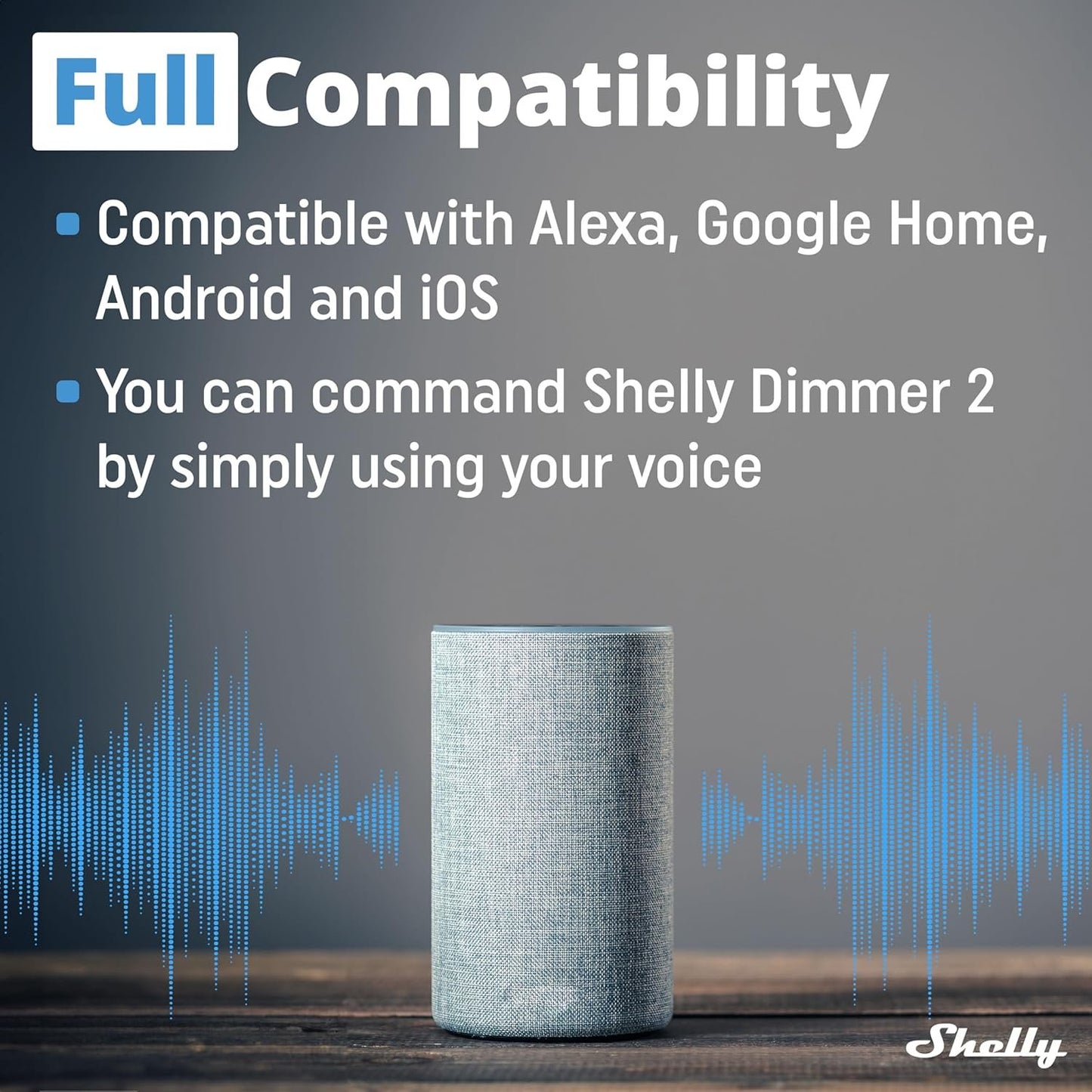 Shelly Dimmer 2, Intelligent WiFi Dimmer, No Neutral Conductor Required, Home Automation, Compatible with Alexa & Google Home, iOS Android App, No Hub Required, Dimmable Lights (Pack of 4)