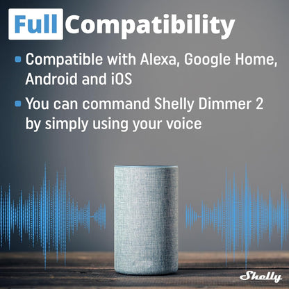 Shelly Dimmer 2, Intelligent WiFi Dimmer, No Neutral Conductor Required, Home Automation, Compatible with Alexa & Google Home, iOS Android App, No Hub Required, Dimmable Lights (Pack of 4)
