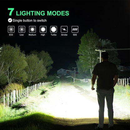 WUBEN X1 Rechargeable Flashlight 12000 Lumens, Super Bright Tactical Flashlights, Fast Charging 7 Light Modes Programmable, IP55 Waterproof High Powered Flashlights for Emergency, Rescue, Inspection