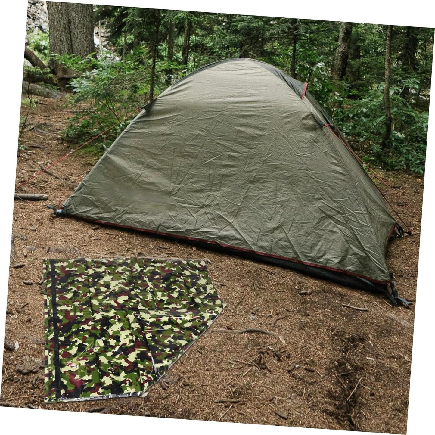 Abaodam 1 Set Multi Use Emergency Sleeping Tent Thermal Insulation Bivy Sack for Camping Hiking and Outdoor Survival Compact Durable and Tear Resistant Emergency Supplies Camouflage