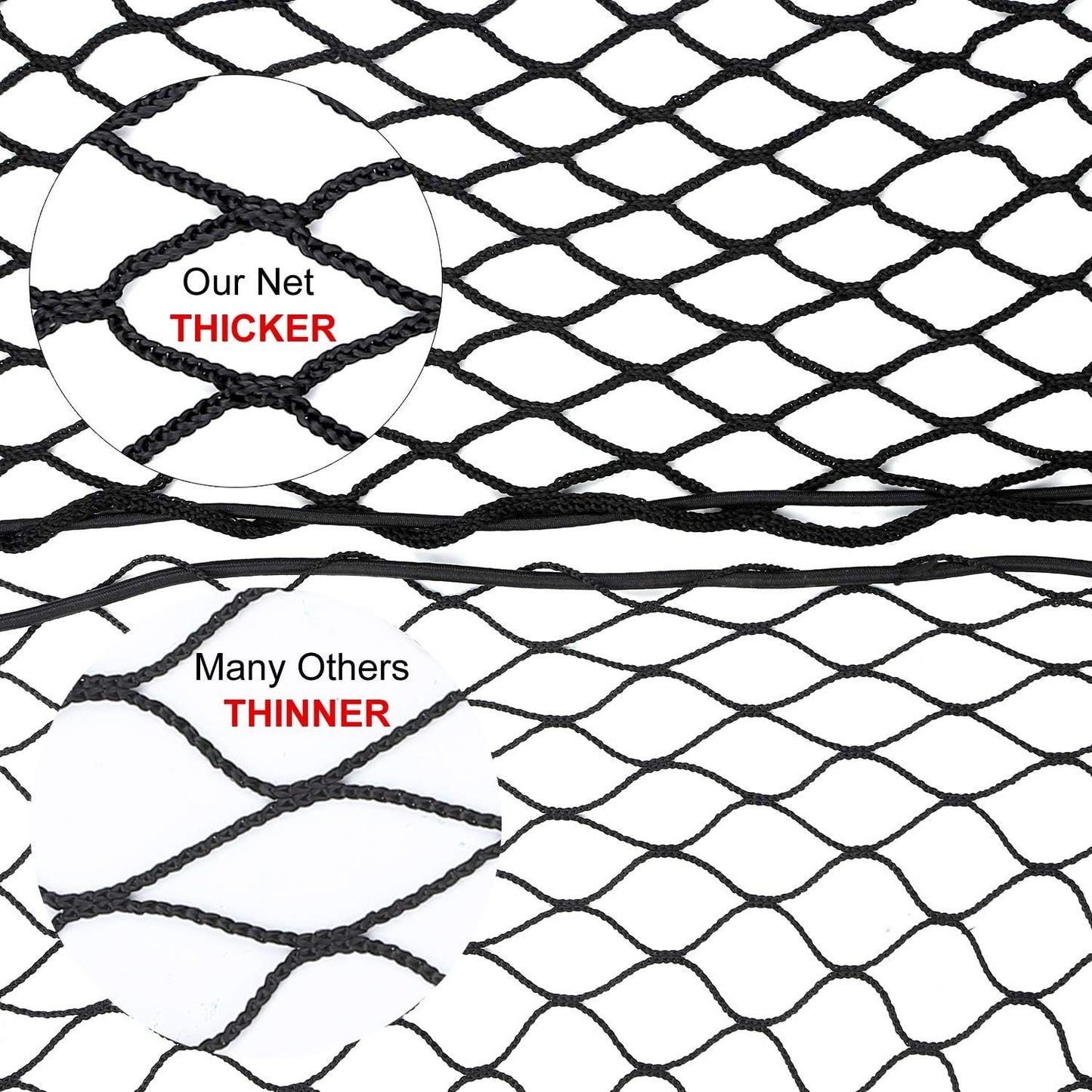 AUTOAC Car Cargo Net Boot Organizer Trunk Stretchable Truck Bed Net Organizer