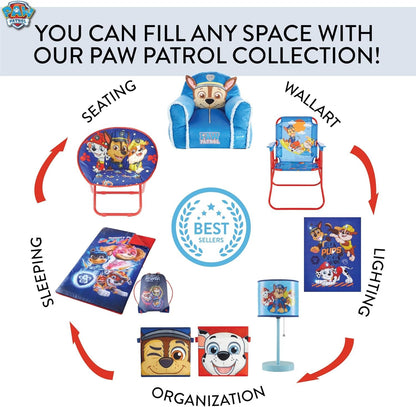 Idea Nuova Nickelodeon Paw Patrol Chase, Marshall and Skye Collapsible Children’s Storage Trunk, Durable with Lid