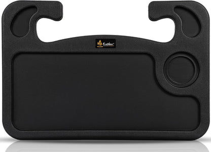 EcoNour 2 in 1 Car Steering Wheel Desk | Steering Wheel Tray for Laptop Car Mount with Pen Holder | Food Tray for Eating with Drinks Holder | Multipurpose Travel Accessories