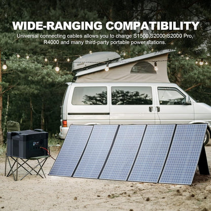 ALLPOWERS Portable Solar Panel SP037 400W Foldable Solar Charger Kit IP67 with Adjustable Kickstand, 22% Efficiency Module, 37.4V Output for Solar Generator Outdoor Camping Balcony RV Off Grid