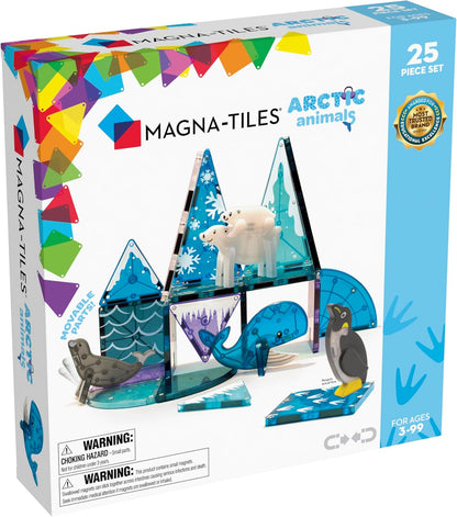 Magna-Tiles Artic Animals 25 Piece Set The Original Magnetic Building Tiles For Creative Open Ended Play, Educational Toys For Children Ages 3 Years + (25 Pieces) (21125)