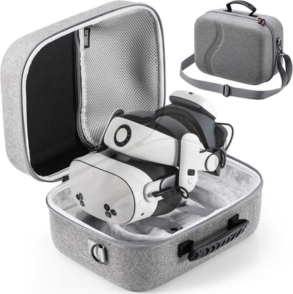 Case for Meta Quest 3S/Quest 3,Large Carrying Case for BOBOVR S3 Pro/Kiwi Design Battery Head Strap, Controllers and Other Accessories, Portable Hard Travel Bag for Oculus Quest 3S/Quest 3