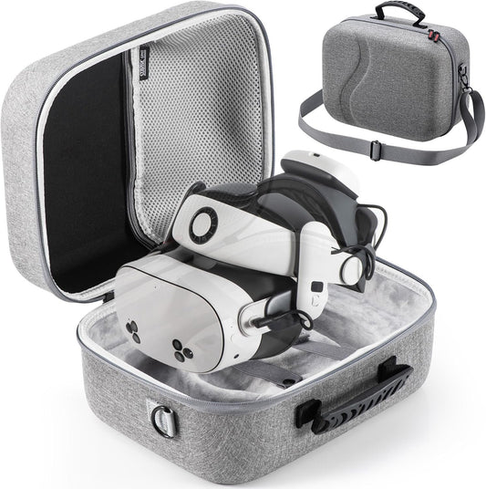 Case for Meta Quest 3S/Quest 3,Large Carrying Case for BOBOVR S3 Pro/Kiwi Design Battery Head Strap, Controllers and Other Accessories, Portable Hard Travel Bag for Oculus Quest 3S/Quest 3