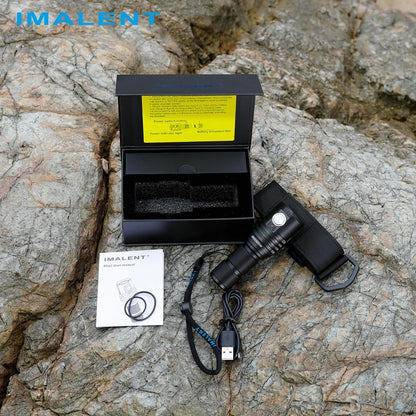 IMALENT MS03 EDC Torch 13000 Lumens LED Torch Rechargeable, 3 Pcs CREE XHP70 2nd LED, 7 Modes, IPX8 Waterproof, Super Bright Small Flashlight for Camping, Inspection, Dog Walking