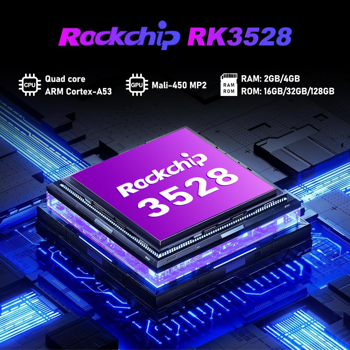 LEFFOT M1 Plus Android 14.0 TV Box 2025, 4K Ultra HD Smart TV Box, 4GB RAM + 32GB ROM, Support HDR10+, 2.4G & 5G WiFi 6, 100M Ethernet, BT 5.4, Voice Control, RK3528 Quad Core ARM Cortex-A53