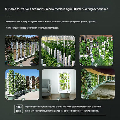 FXNFXLA Sistema di Coltivazione idroponica a Torre, 5/7/9 Strati, Giardino Verticale Intelligente, Torre aeroponica per Frutta e Verdura, con Serbatoio d'Acqua da 30 Litri
