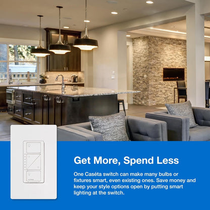 Lutron Caseta Original Smart Dimmer Switch Kit, 2 Dimmer Switches, 2 Wall Plates, 2 Pico Remotes, and Smart Hub, Works with Alexa, Apple Home, Google Home, 3 Way, 150W, No Neutral, P-BDG-PKG2W-A
