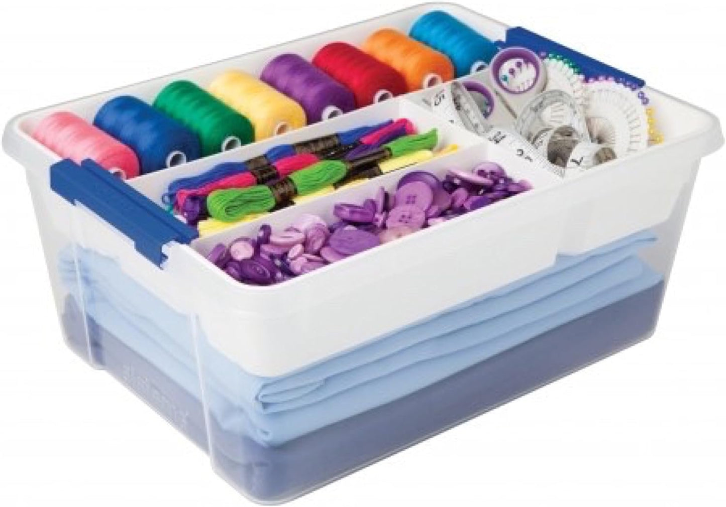 Sistema Home Storage Collection All-Purpose Plastic Storage Container with Organizing Tray and Lid, 8.35 Quart