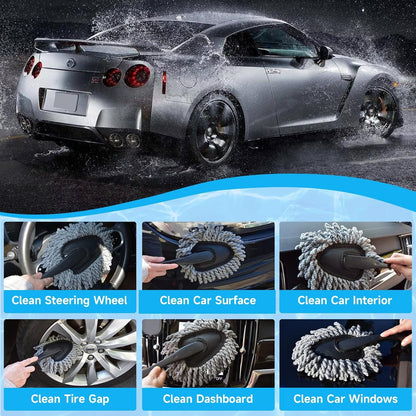 8 Pack Car Interior Duster Detailing Brush Set Cleaning Gel Kit All Purpose Detailing Brushes Accessories Essentials Supplies Tool for Cars, Trucks, SUVs, RVs, Motorcycles, & More