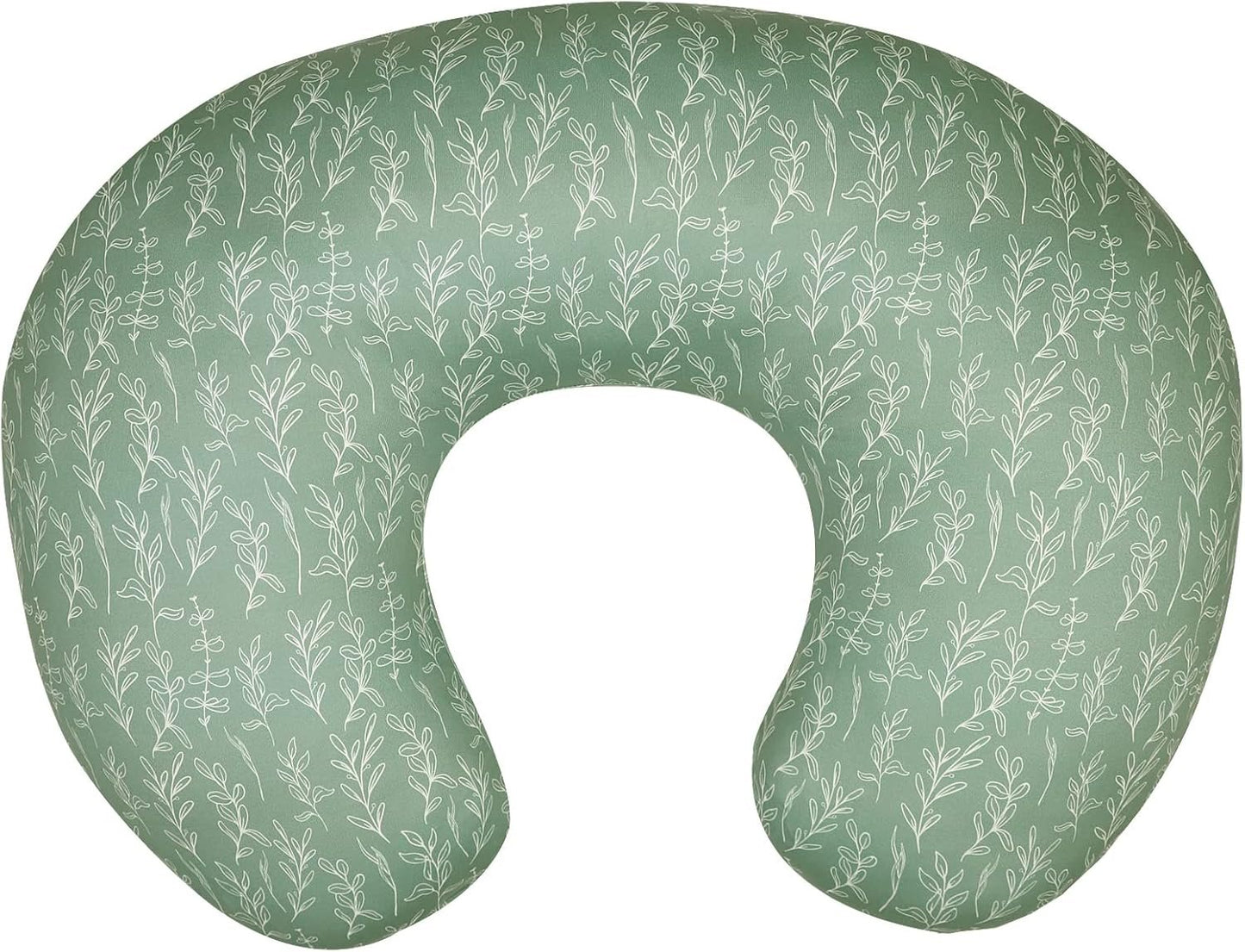 HNHUAMING Green Sage Nursing Pillow Cover, Breastfeeding Pillow Slipcover for Baby Girls/Boys, Soft Snug Fits On Newborn Feeding Pillow Case