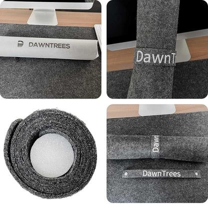 DawnTrees Felt Desk Mat (35.5" x15.8"), Desk Pad Protection, Keyboard Mat, Extra Large Mouse Pad, Suitable for PC,Computers, Laptops, Office and Home (Dark Gray)