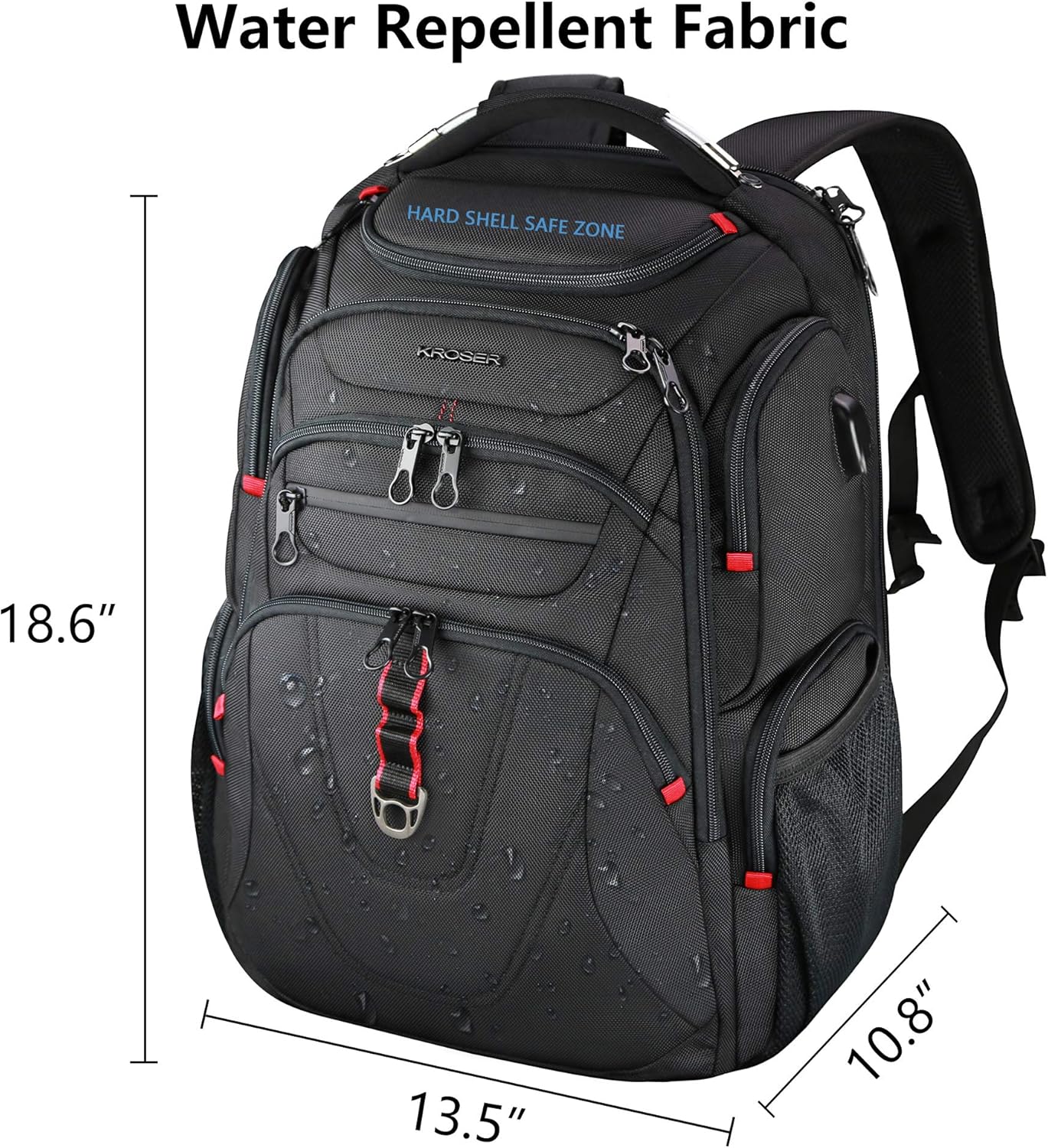 KROSER TSA Friendly Travel Laptop Backpack 17.3 Inch