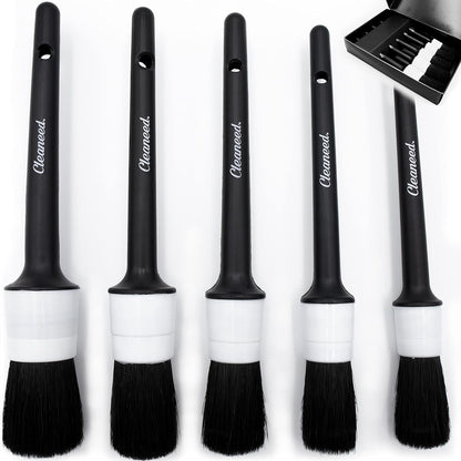 PREMIUM Detailing Brush Set [5 Pcs] - Gentle and Easy Cleaning - Universal Use - For Alloy Wheels, Car Interiors, Motorcycles - Cleaning Brush, Detail Brush