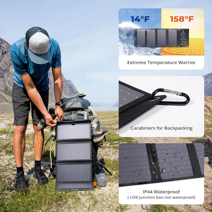 [Upgraded]BigBlue 3 USB Ports 28W Solar Charger(5V/4.8A Max), Foldable Portable Solar Phone Charger with SunPower Solar Panel Compatible with iPhone 11/Xs/XS Max/XR/X/8/7, iPad, Samsung Galaxy LG etc.