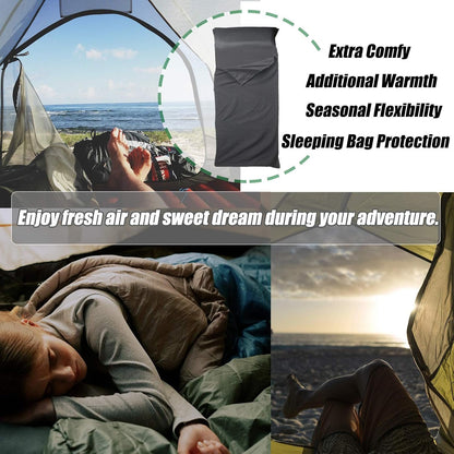 Frelaxy Sleeping Bag Liner, XL Travel Sheet & Camping Sheet for Backpacking, Hotel, Hostels & Traveling, Comfy & Easy Care, Full-Length Zipper/No Zipper, 4 Seasons Warm Cold Weather, Adults & Kids