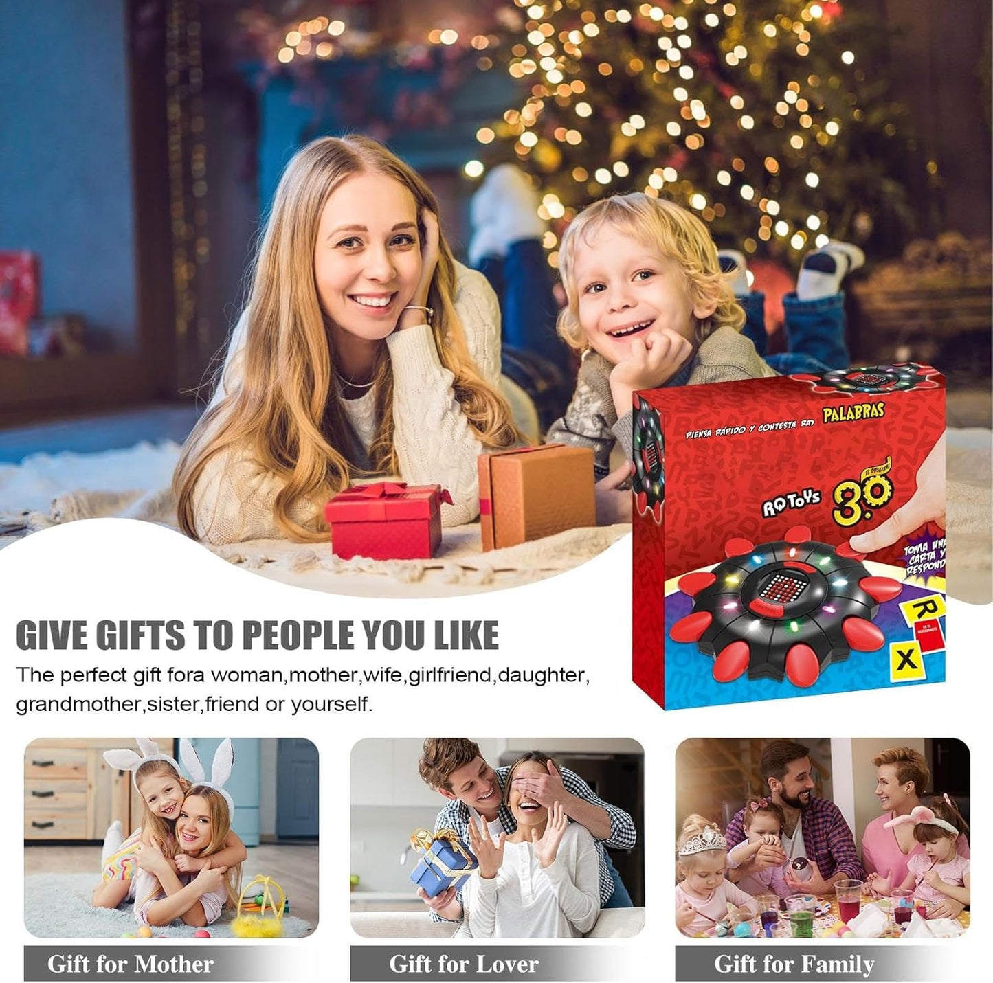 Interactive Alphabet Word Game, Card Play Board Learning Toy, Educational Handheld Fun, Ideal for Party & Family with Kids Colorful Set, 10.43 x 10.43 x 1.97 Inches