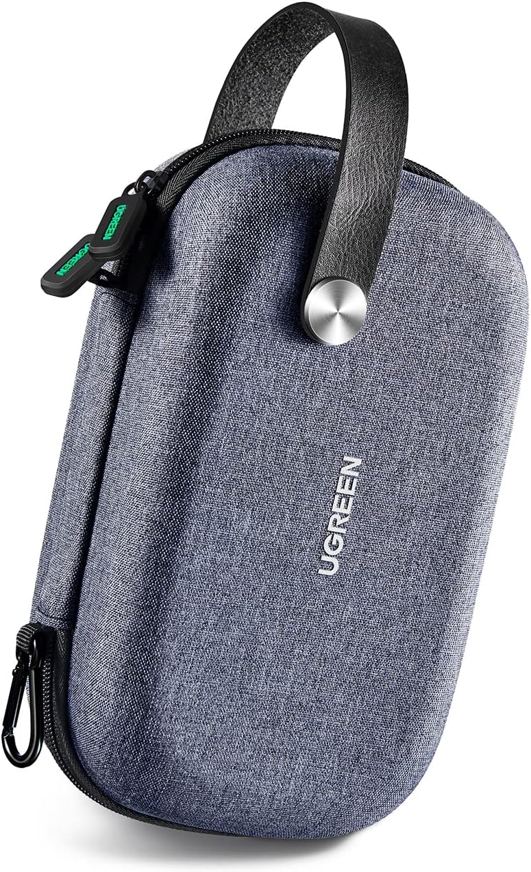 UGREEN Cable Organizer, Bag Accessories Electronic Cable Travel Shockproof Waterproof USB Case for Power Bank Hard Disk Phone Passport MP3 Airpods Charger, blue, Case