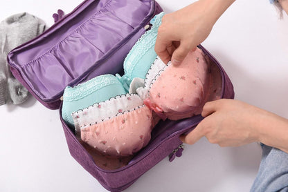 Underwear Storage Bag - Nylon Travel Bag Side Pocket Toiletry Choice Waterproof Color Bag