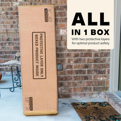 Acacia Sierra King Size Bed Frame with Adjustable Headboard, 800 lbs Capacity Farmhouse Signature Bedroom Furniture Solid Wood Bed Compatible with All Mattress Types, Non-Slip and Noise-Free, Walnut