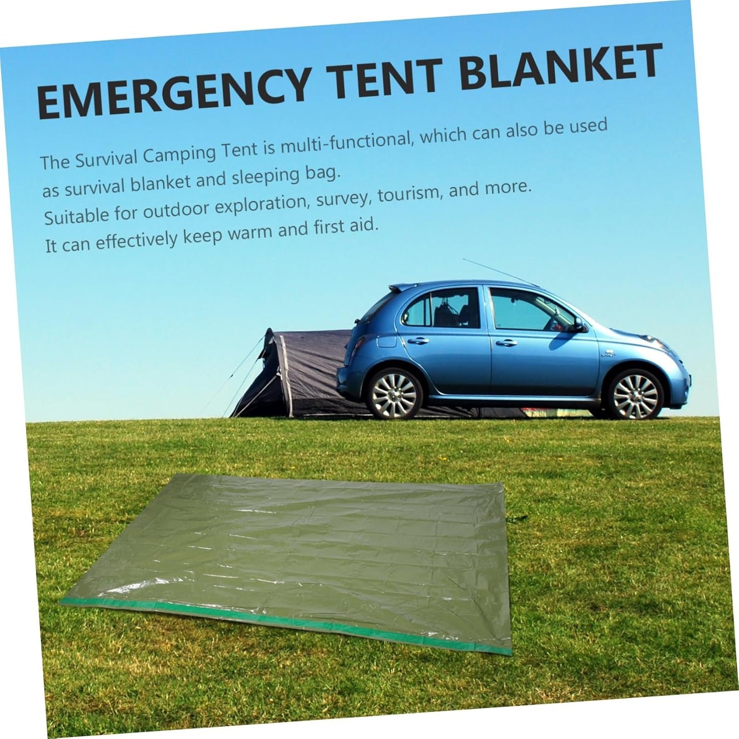 CORHAD Outdoor Emergency Tent Ultralight Tarp Shade Tarps for Outdoors Hammock Tent Thermal Shelter Hiking First Aid Tent Camping Foldable Blanket Camping Supply Emergency Supply Blanket