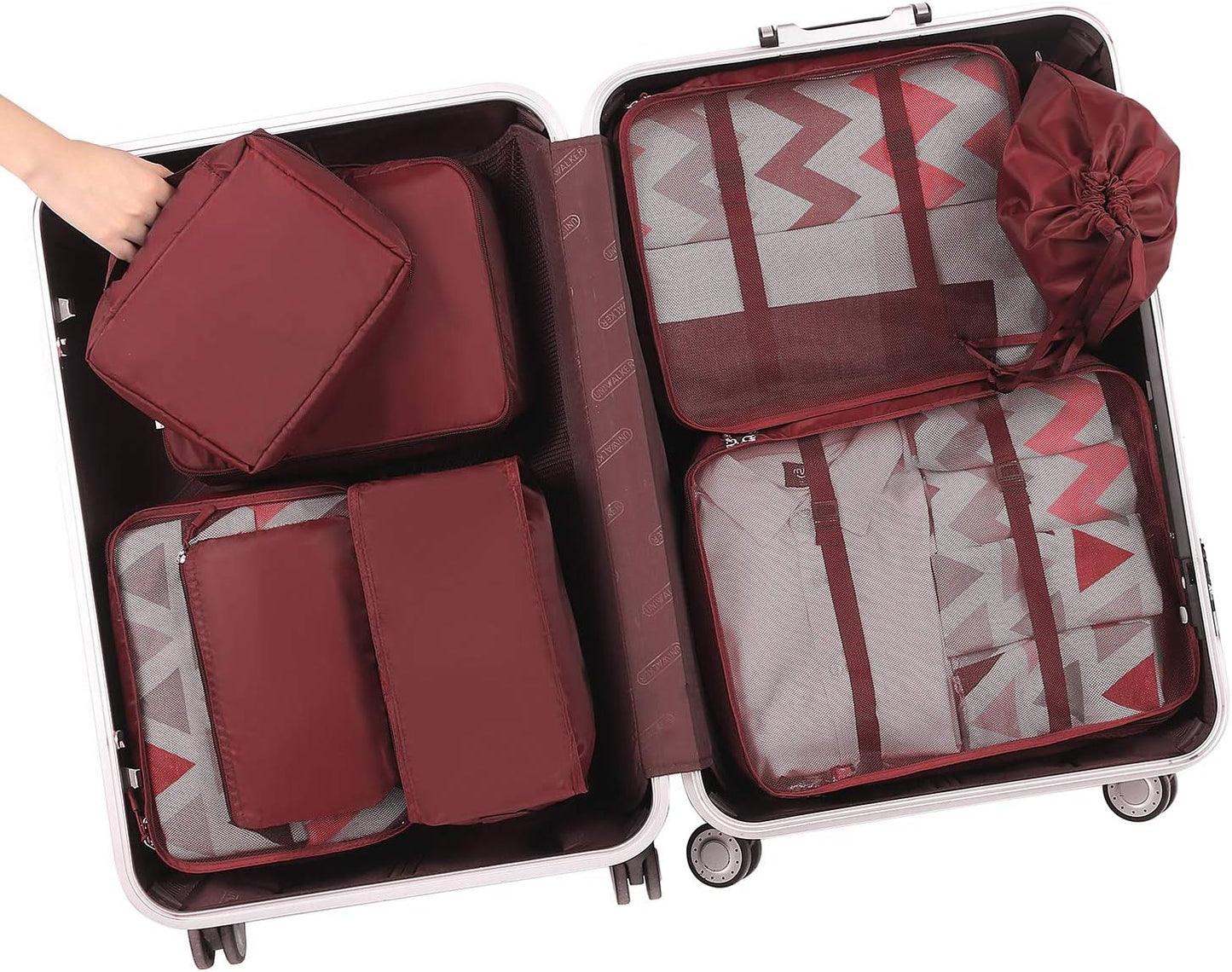 BAGAIL Set of 8 Packing Cubes for Suitcases, Lightweight Luggage Organizers, Packing Cubes for Travel Accessories