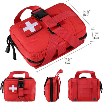 LIVANS Tactical EMT Pouch, Rip Away Molle Medical Pouches IFAK Tear-Away First Aid Kit Emergency Survival Bag for Travel Outdoor Hiking