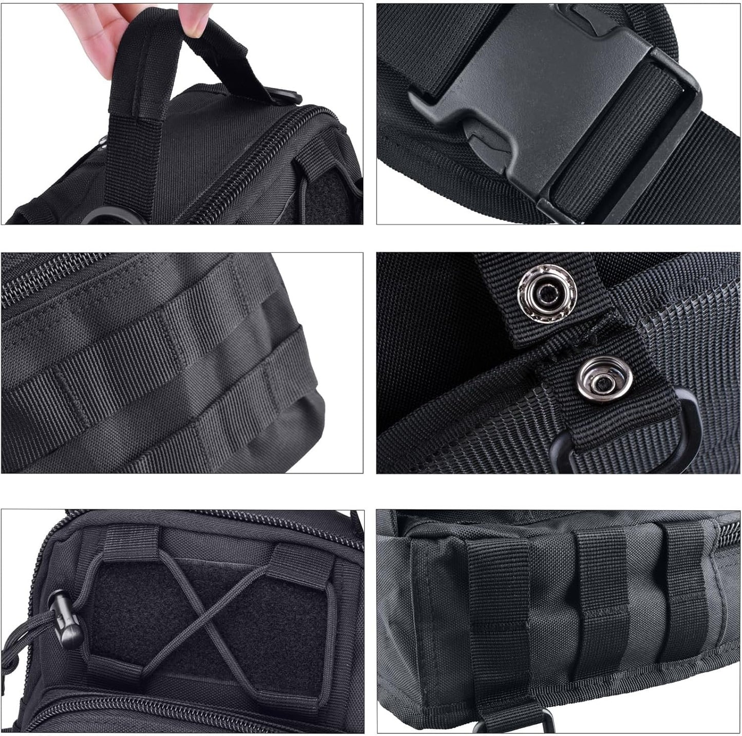 Azarxis Tactical Waist Pack Bag Pouch Pack with Water Bottle Holder Outdoor Waist Shoulder Bag for Cycling Camping Climbing Hiking Trekking Running Hunting Fishing Travel