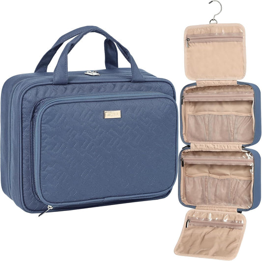NISHEL Large Size Toiletry Bag for Women, Travel Essentials Organizer, Hanging Makeup Case for Accessories, Cosmetics, Toiletries