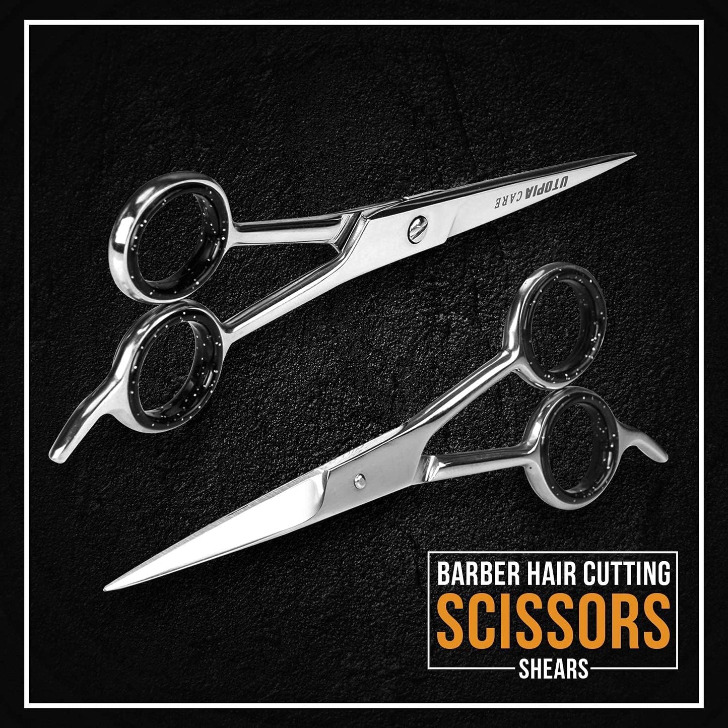 Utopia Care Hairdressing Scissors - 6.5" Sharp Stainless Steel Hair Cutting Scissors and Barber Salon Hair Scissors for Professional Hairdressers, Men, Women, Children and Adults (Silver)