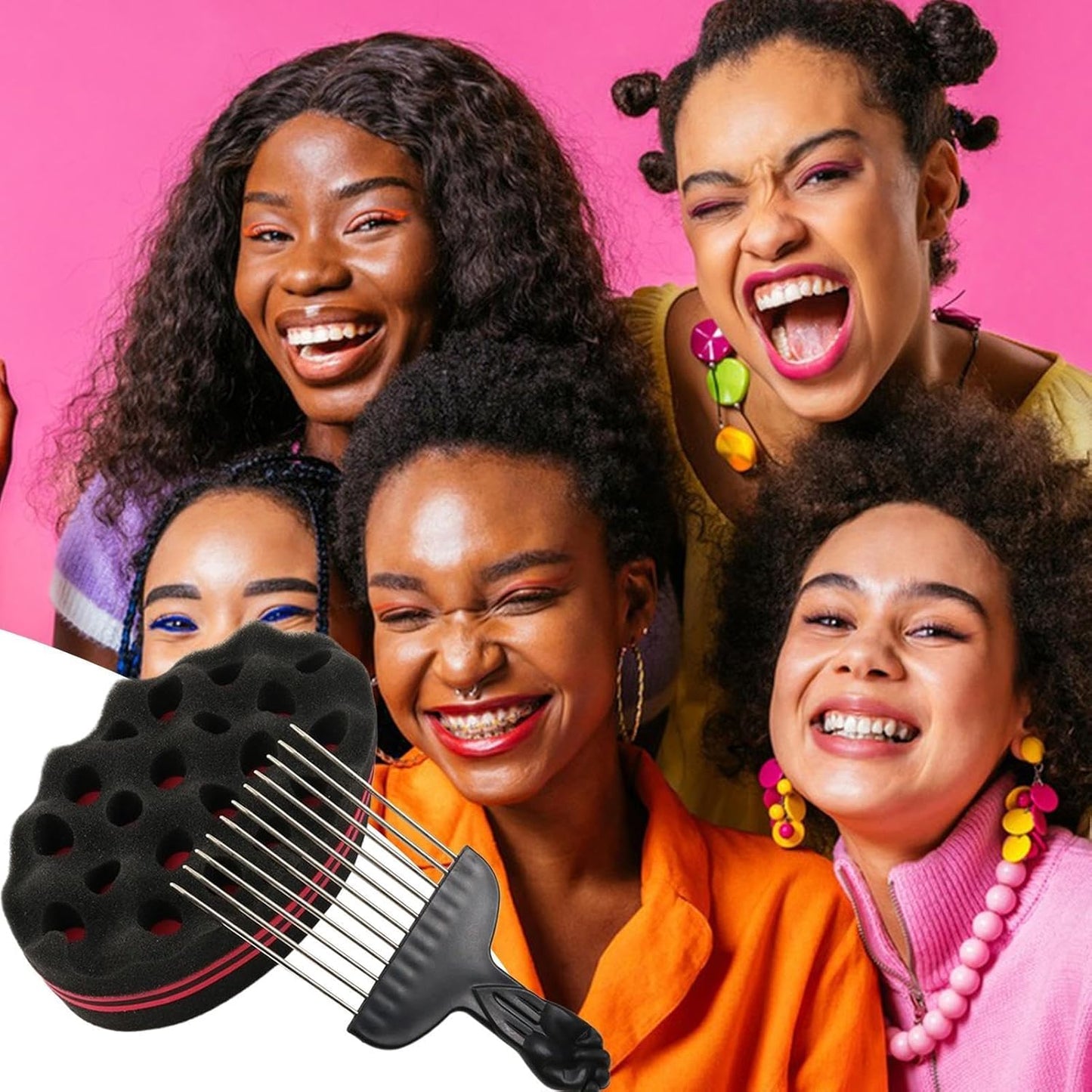 Big Holes Sponge Hair Brush - Twist Sponge For Hair | Waving Forming Dreadlock Defining Comb For Salon Homemade Grooming Barber Outdoor Travel, Dreadlock Brush, Dreadlock Defining Comb