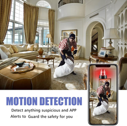 PAISLEYS Security Camera, WiFi Indoor Camera, Cloud and SD Storage, Clear Night Vision, Real Time Recording Security Wireless Surveillance