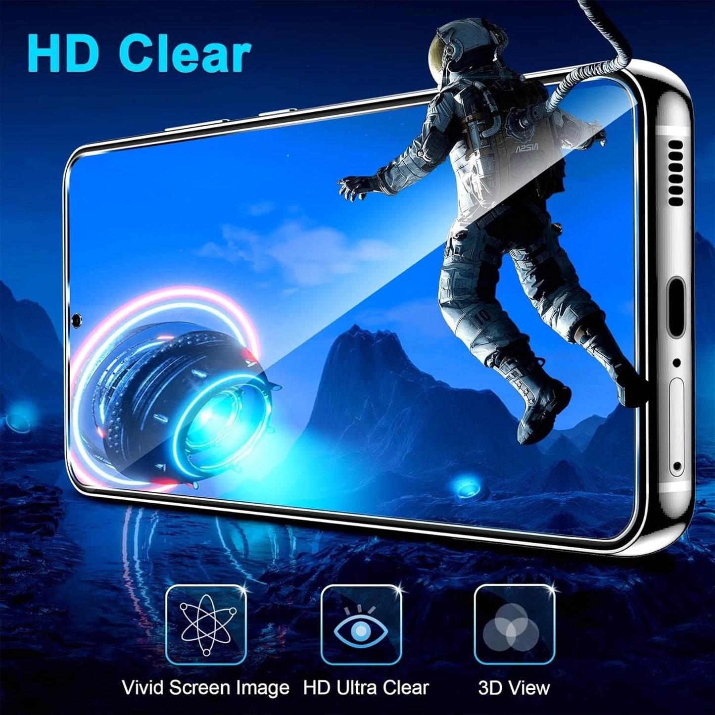 3 Pack Tempered Glass Screen Protector for Samsung Galaxy S24 FE 5G, Ultrasonic Fingerprint Unlock, HD Clear Case Friendly Scratch Resistant for Samsung Galaxy S24 FE Screen Protector