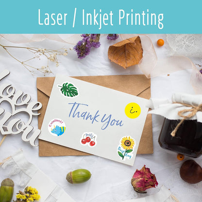 70 Large Size Blank Labels, Water/Oil/Tear Resistant, Inkjet & Laser Printer Available Removable No Residue for Home Organization Projects, Bins, Kitchen Storage Containers, Desk Items(8.5”x 5.5”)