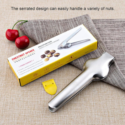 Clip Per Castagne in Acciaio Inossidabile Schiaccianoci Apri Sheller Pinza Utensili da Cucina Gadget Cracker di Frutti di Mare Strumenti Per Noci Pecan Noce