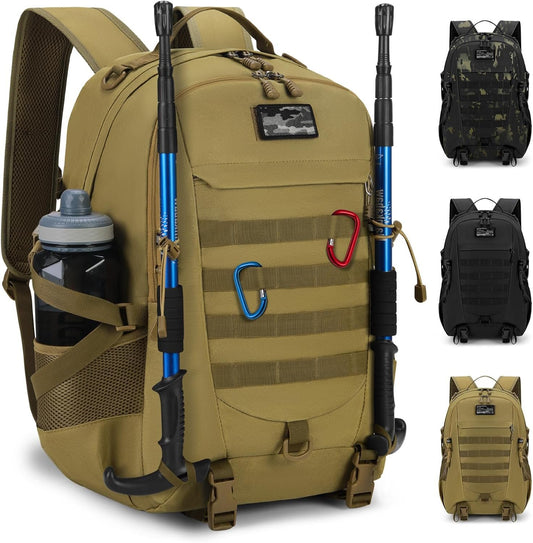 RAINSMORE Tactical Backpack 43L Hiking Camping Backpack Military Rucksack Large Army Molle Survival Backpack Outdoor Daypack
