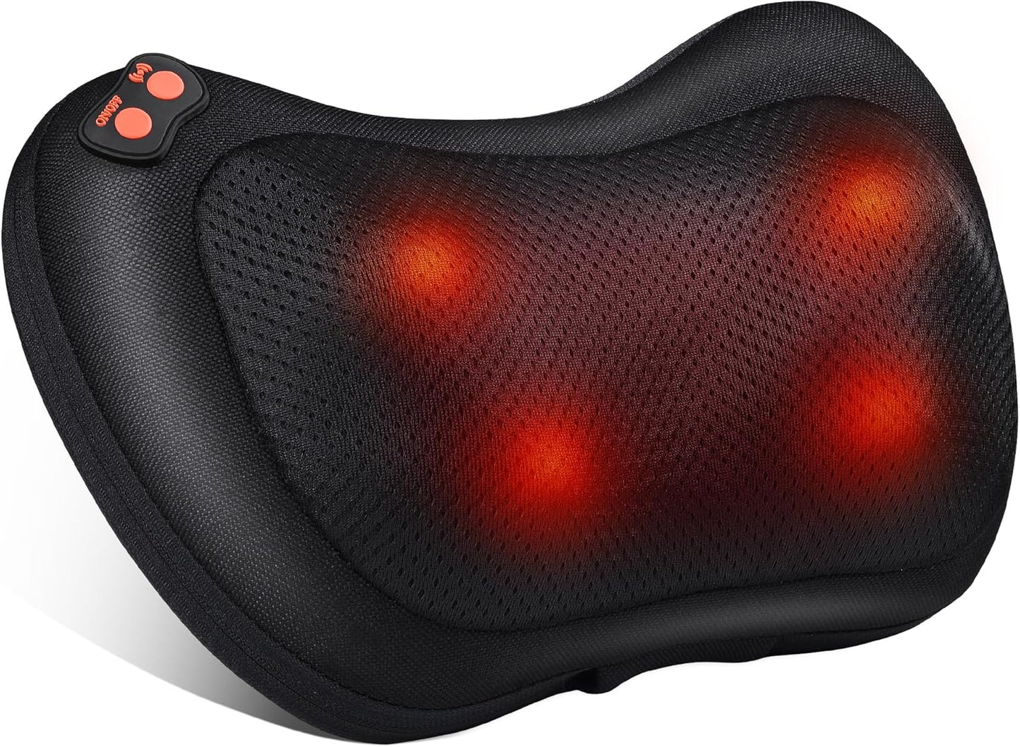Electric Massage Pillows Shiatsu Massage Cushion for 3 Speeds with Change of Direction and 4 Massage Knots for Neck Muscle Relaxation Suitable for Home Office as Gift