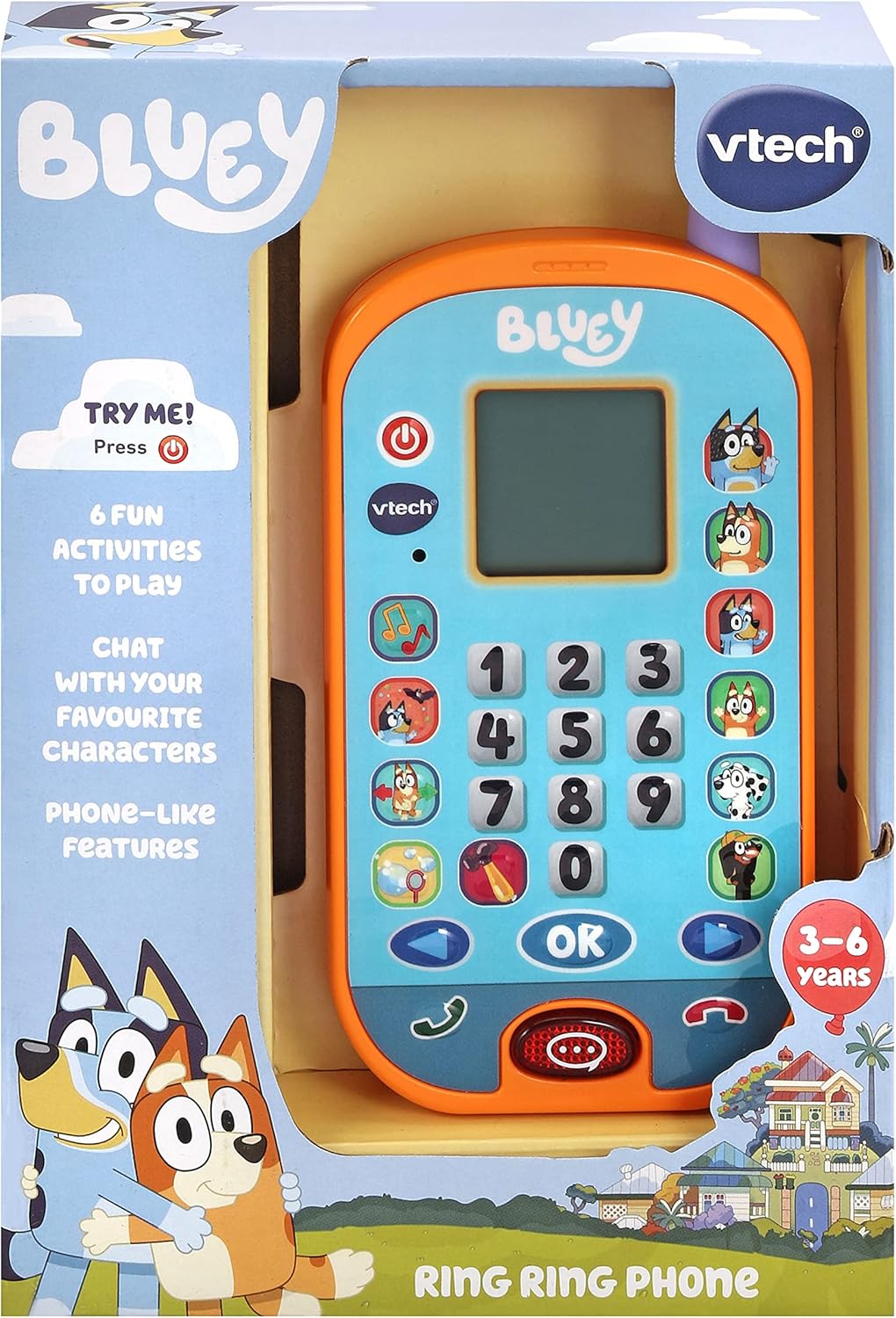 VTech Bluey Ring Ring Phone - Bluey Interactive Phone - 554603 - Multicoloured