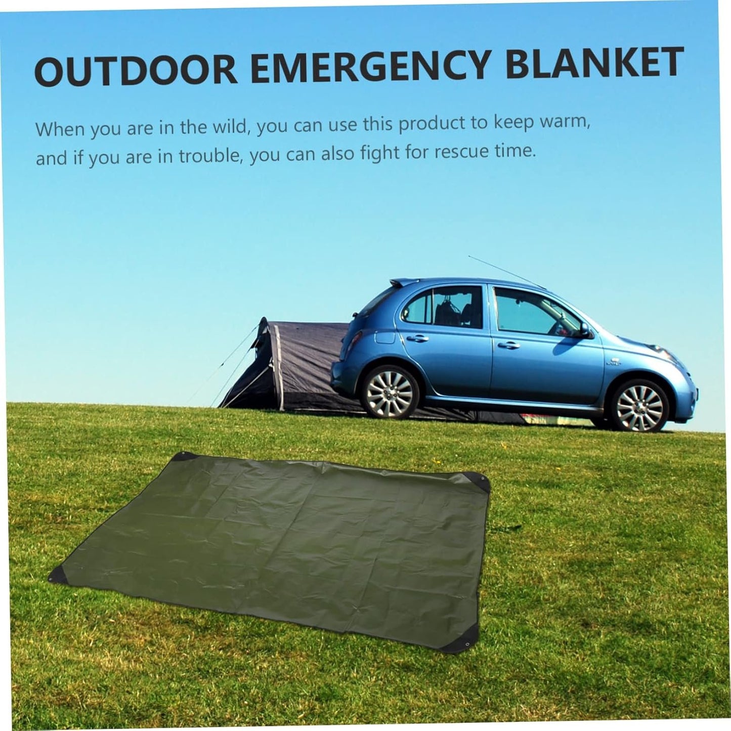 Parliky Survival Warm Blanket Emergency Blanket for Camping Thicken Picnic Place Mat Insulated Tent Awning Lightweight Portable