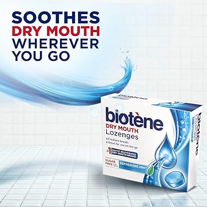 biotène Dry Mouth Lozenges for Dry Mouth and Fresh Breath, Dry Mouth Relief and Breath Freshener, Refreshing Mint - 27 Count (Pack of 3)